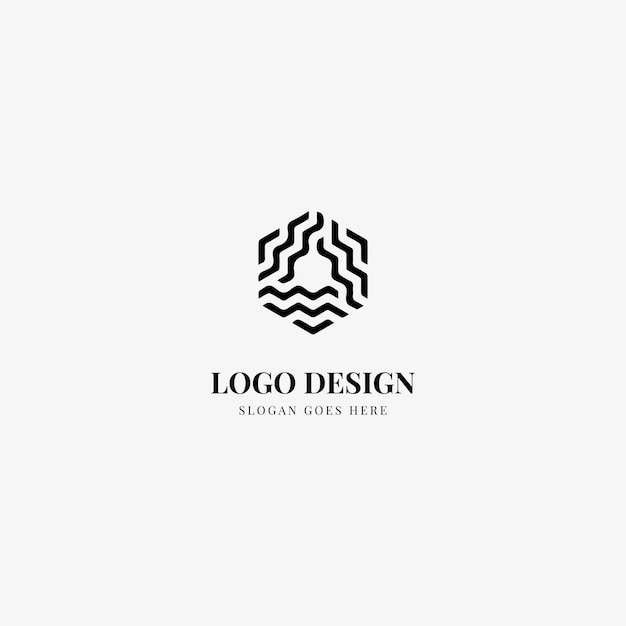 plantilla de diseño de logotipo geométrico