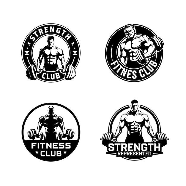 plantilla de diseño del logotipo del gimnasio de culturismo