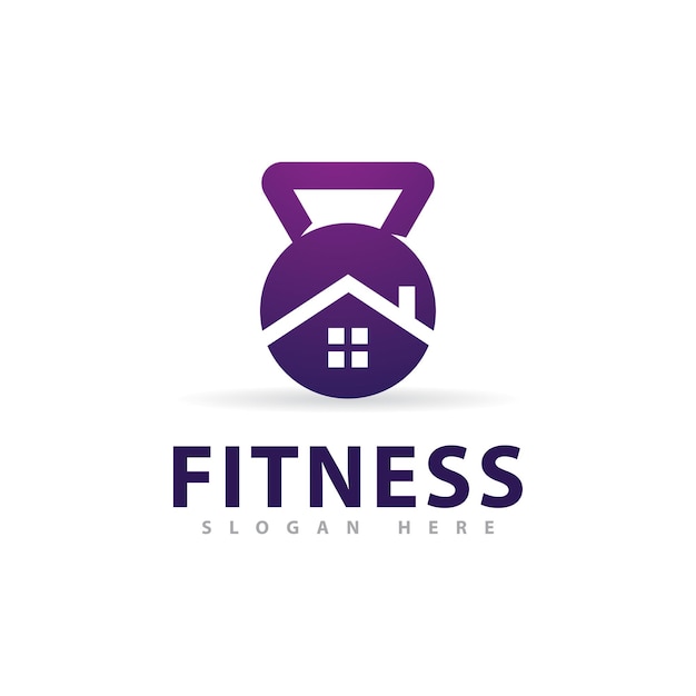 Plantilla de diseño de logotipo de gimnasio símbolos creativos del club de fitness