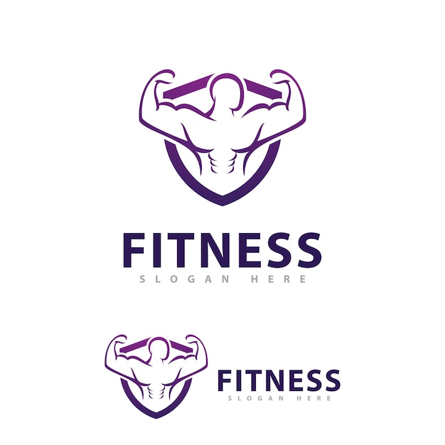 Plantilla de diseño de logotipo de gimnasio Símbolos creativos del club de fitness