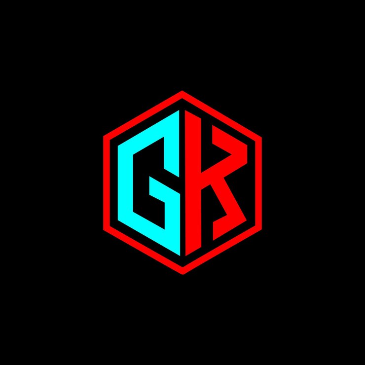 Vector plantilla de diseño de logotipo gk ilustración vectorial diseño mínimo
