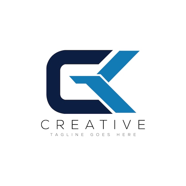 Plantilla de diseño de logotipo gk minimalista moderno Elemento de marca gráfico vectorial
