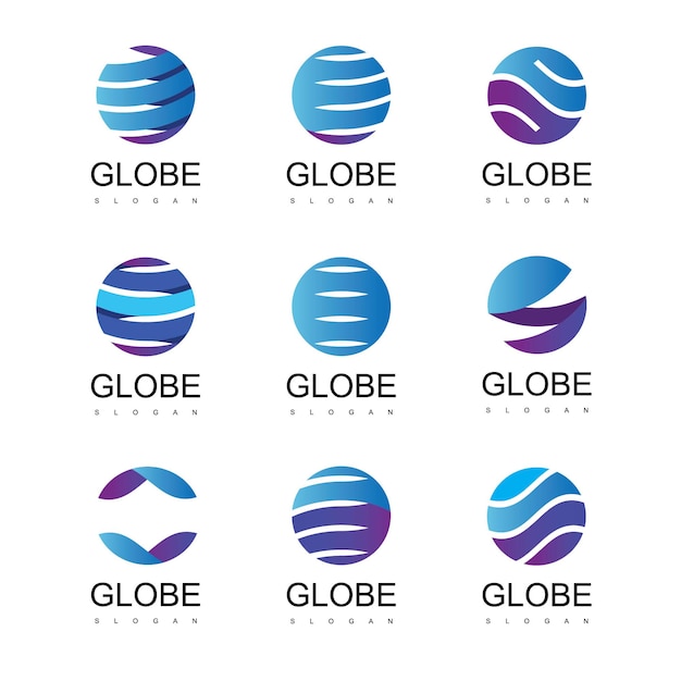 Plantilla de diseño de logotipo Gllobe