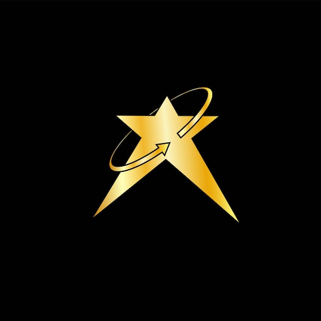Plantilla de diseño de logotipo Gold Star Diseño de logotipo elegante Star