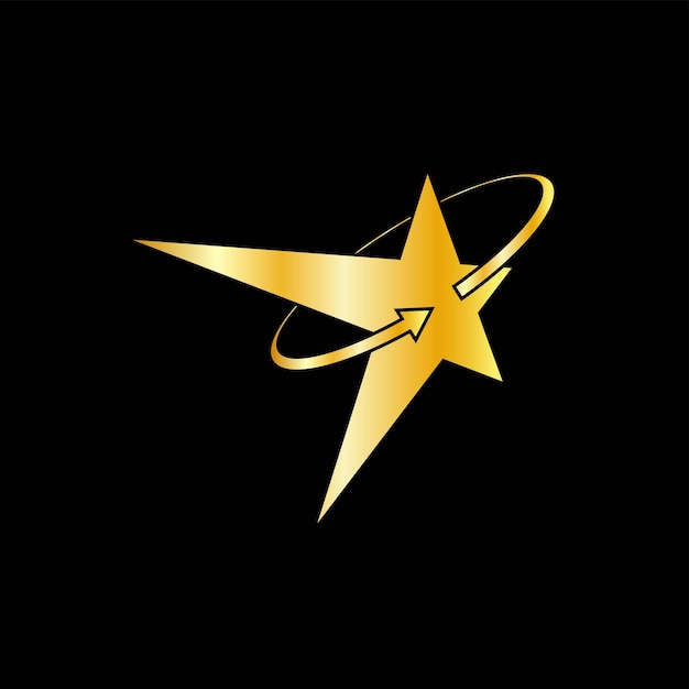Plantilla de diseño de logotipo Gold Star Diseño de logotipo elegante Star