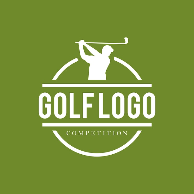 Plantilla de diseño de logotipo de golf