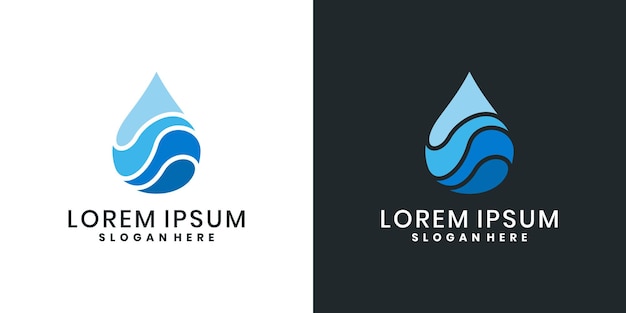 Plantilla de diseño de logotipo de gota de agua