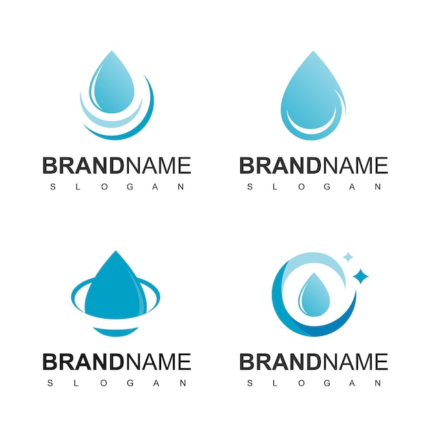 Plantilla de diseño de logotipo de gota de agua