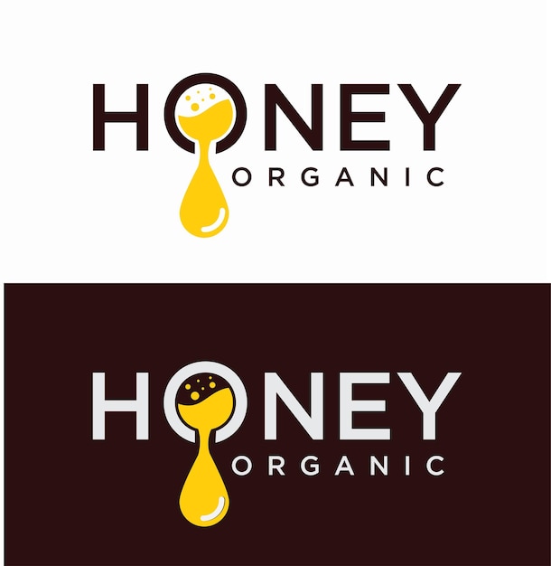 Plantilla de diseño de logotipo de goteo de miel
