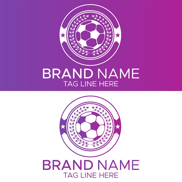 Vector plantilla de diseño del logotipo de gradient football