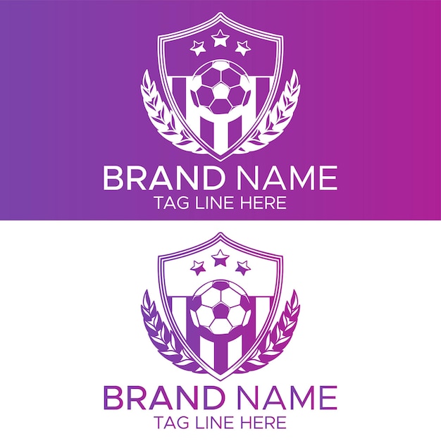 Plantilla de diseño del logotipo de Gradient Football