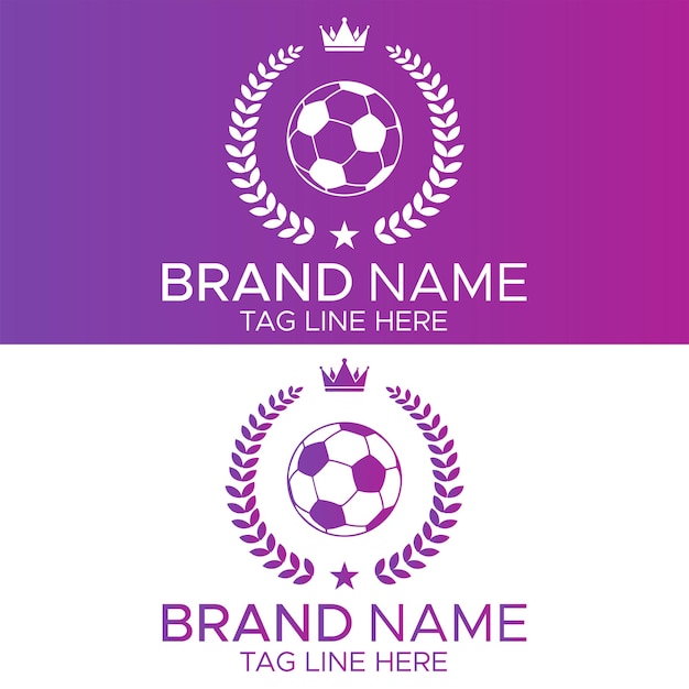 Vector plantilla de diseño del logotipo de gradient football