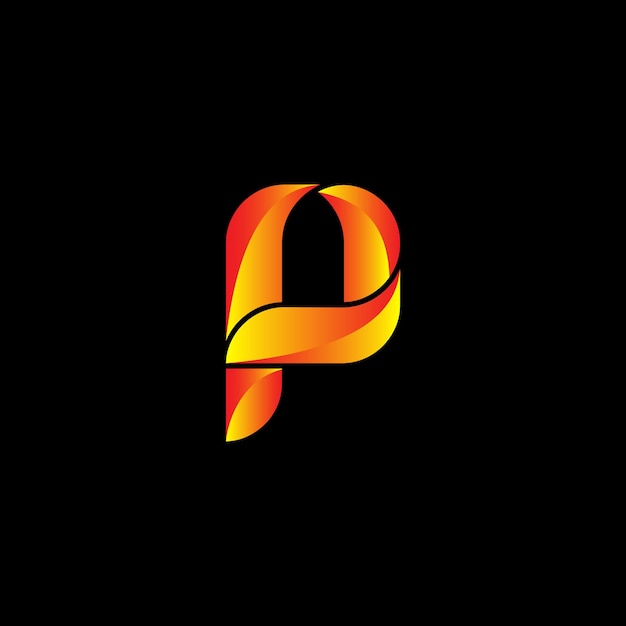 plantilla de diseño de logotipo de gradiente vectorial p