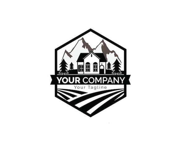 plantilla de diseño del logotipo de la granja
