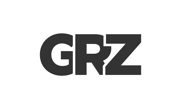 plantilla de diseño de logotipo de GRZ con texto en negrita fuerte y moderno logotipo vectorial basado en inicial con tipografía simple y minimalista identidad de empresa de moda