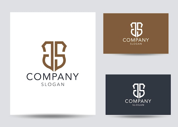 Plantilla de diseño de logotipo gs de letra inicial de monograma moderno