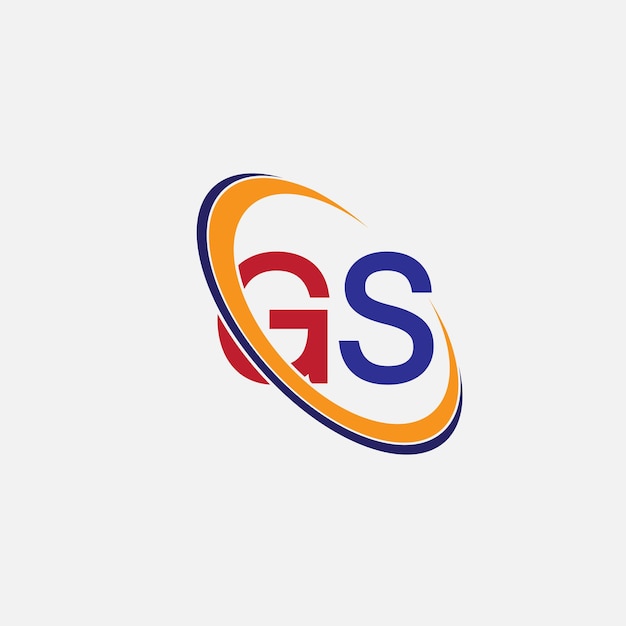 plantilla de diseño del logotipo GS y del logotipo del círculo
