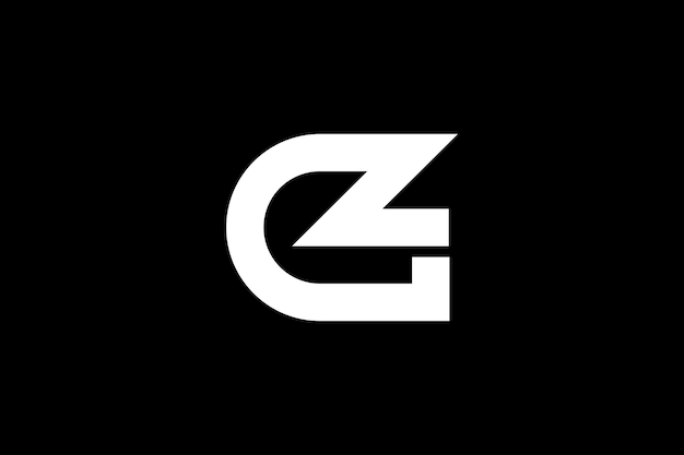 Plantilla de diseño de logotipo GZ de letra inicial creativa y minimalista