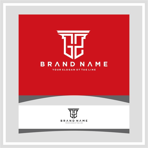 Plantilla de diseño de logotipo gz de letra inicial de monograma moderno