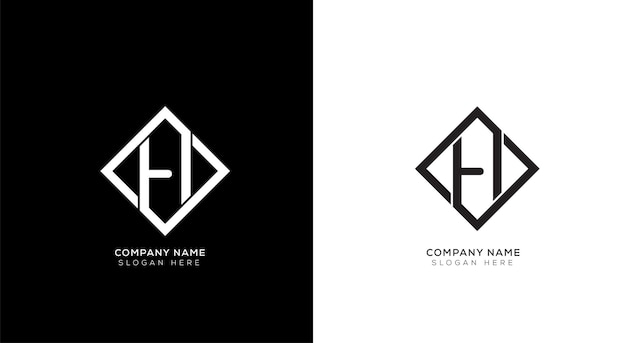 Plantilla de diseño de logotipo h de vector corporativo de identidad de marca en blanco y negro