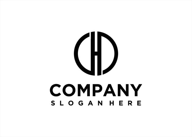 plantilla de diseño de logotipo h