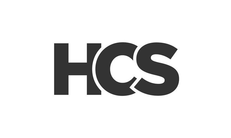 Vector plantilla de diseño de logotipo de hcs con texto en negrita fuerte y moderno logotipo vectorial basado en inicial con tipografía simple y minimalista identidad de empresa de moda