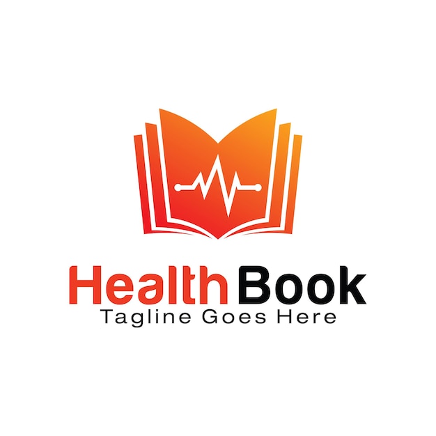 Plantilla de diseño de logotipo health book