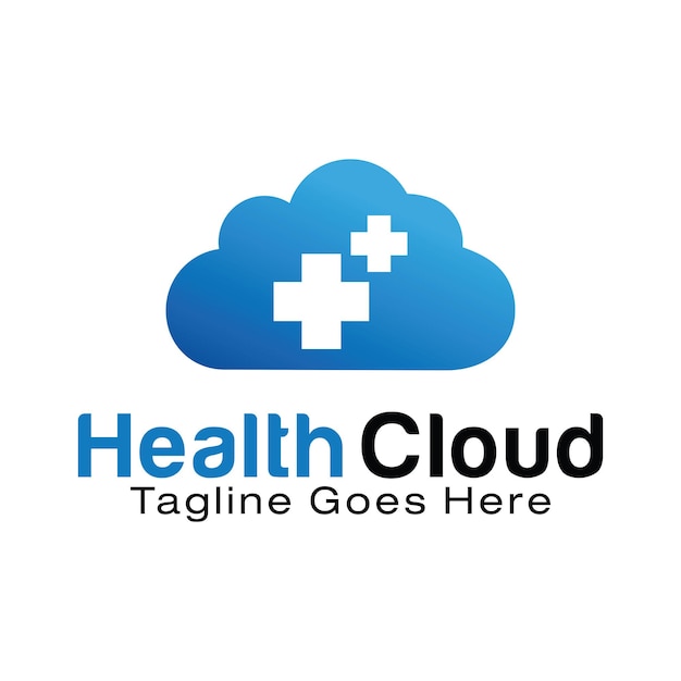 Plantilla de diseño de logotipo health cloud