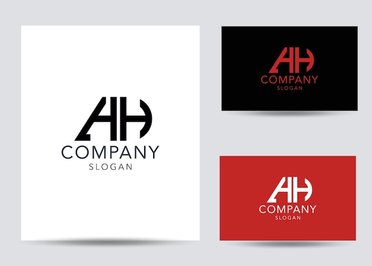 Vector plantilla de diseño de logotipo hh de letra inicial de monograma moderno