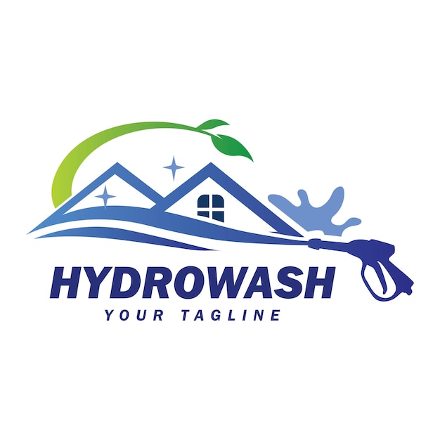 Plantilla de diseño de logotipo de hidrolavado Diseño de logotipo de elemento de lavado a presión