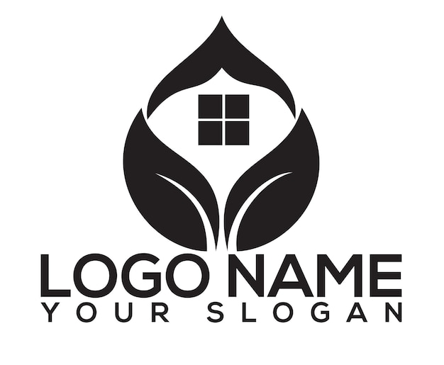 plantilla de diseño de logotipo de hoja de inicio