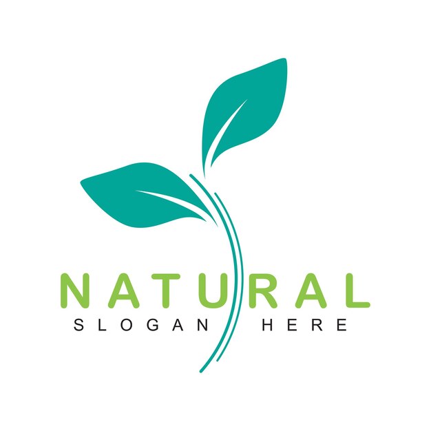 Vector plantilla de diseño de logotipo de hoja signo econature