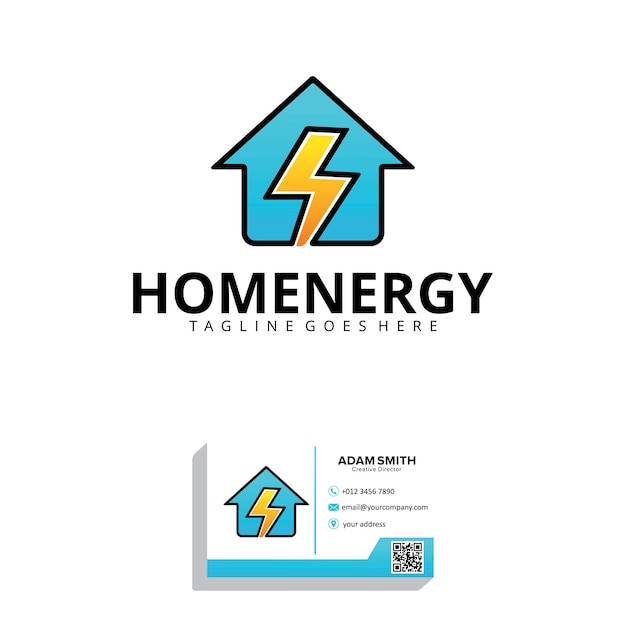 Plantilla de diseño de logotipo de Home Energy