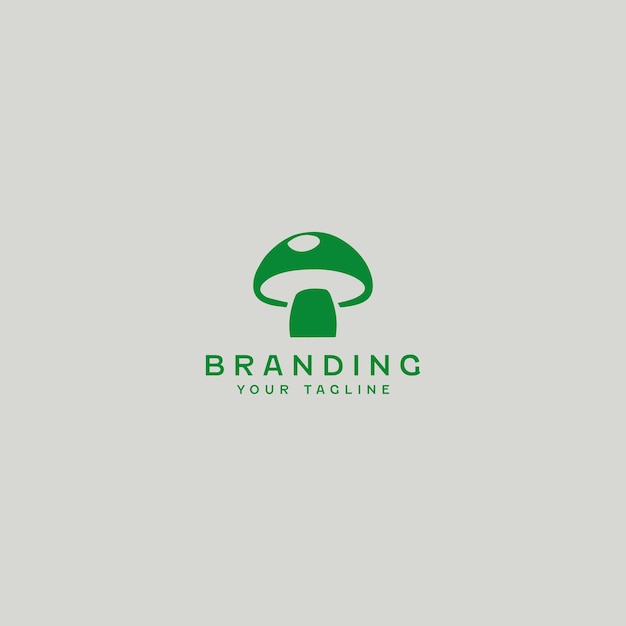 Plantilla de diseño de logotipo de hongo mínimo