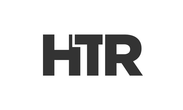 plantilla de diseño de logotipo de HTR con texto en negrita fuerte y moderno logotipo vectorial basado en inicial con tipografía simple y minimalista identidad de empresa de moda