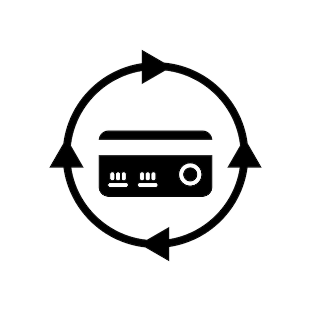 plantilla de diseño del logotipo del icono de devolución de carga ilustración aislada