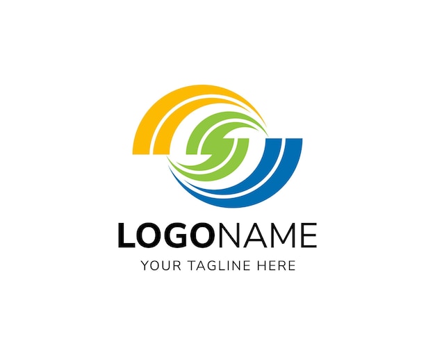 Plantilla de diseño de logotipo de icono de letra abstracta vectorial S