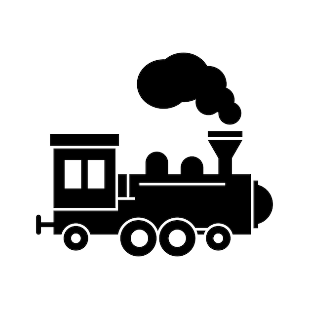 plantilla de diseño del logotipo del icono de la locomotora ilustración aislada