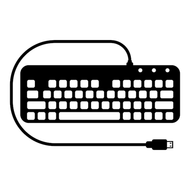 Vector plantilla de diseño de logotipo de icono de símbolo de teclado de computadora