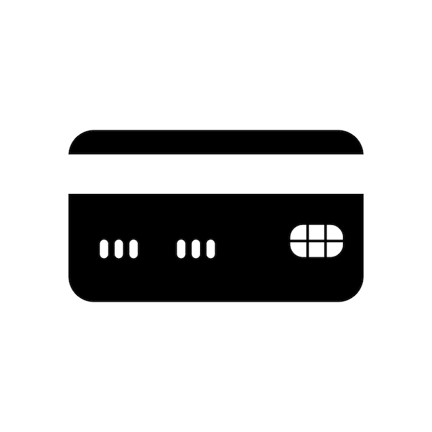 plantilla de diseño de logotipo de icono de tarjeta de crédito ilustración aislada