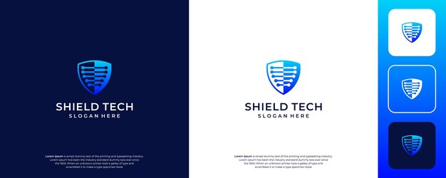 plantilla de diseño de logotipo de icono de tecnología de seguridad