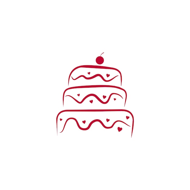 plantilla de diseño del logotipo del icono de la tienda de pasteles
