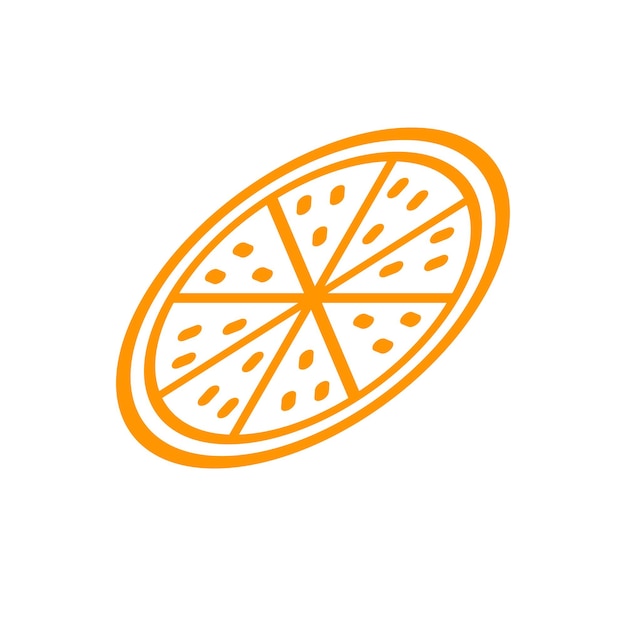 plantilla de diseño de logotipo de icono vectorial naranja