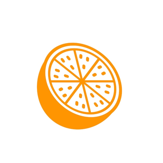 plantilla de diseño de logotipo de icono vectorial naranja
