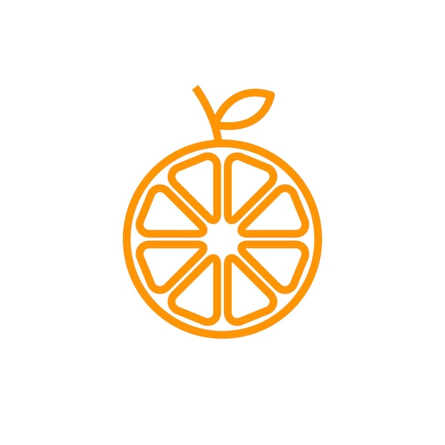 plantilla de diseño de logotipo de icono vectorial naranja