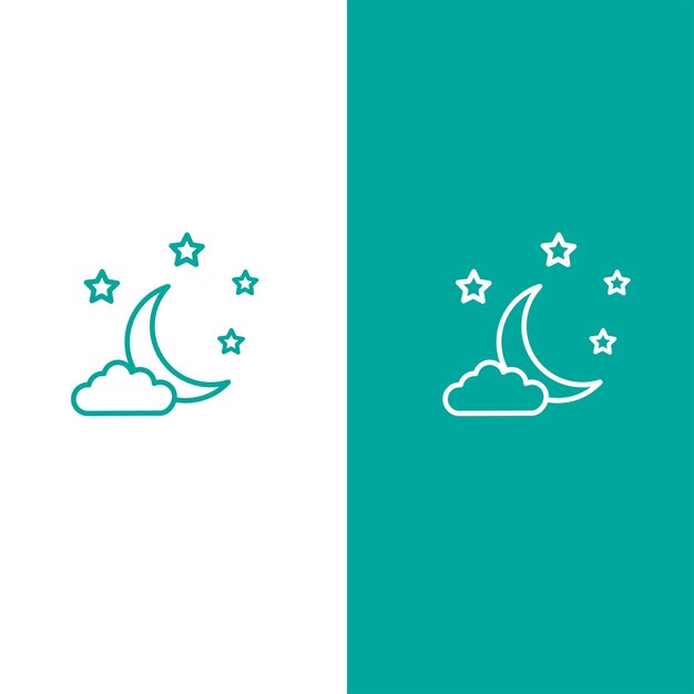 plantilla de diseño de logotipo de icono vectorial nocturno