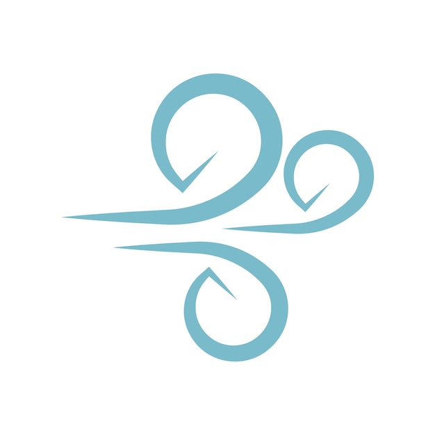 Plantilla de diseño de logotipo de icono de viento
