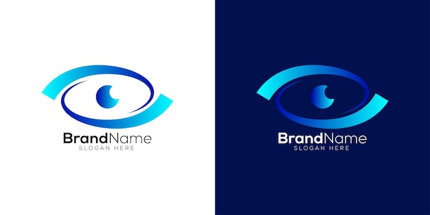 Plantilla de diseño de logotipo de icono de visión de ojo moderno y moderno