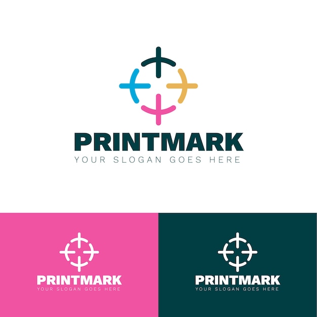 Vector plantilla de diseño de logotipo de imprenta