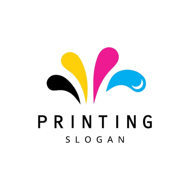 Plantilla de diseño de logotipo de impresión digital